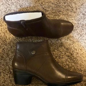 Clarks brown leather boots